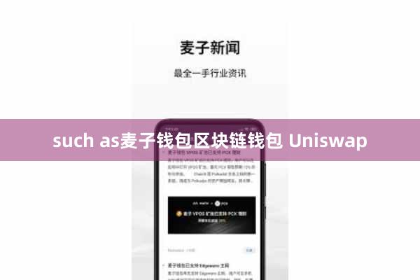 such as麦子钱包区块链钱包 Uniswap
